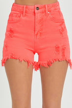 Load image into Gallery viewer, RISEN High Rise Distressed Denim Shorts
