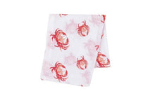 Load image into Gallery viewer, Pink Crab Swaddle Blanket
