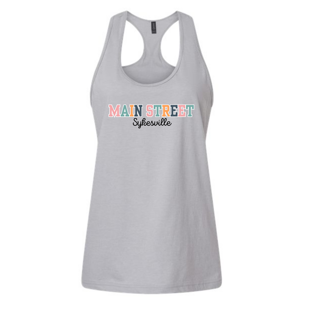 Main St Sykesville gray tank- muted