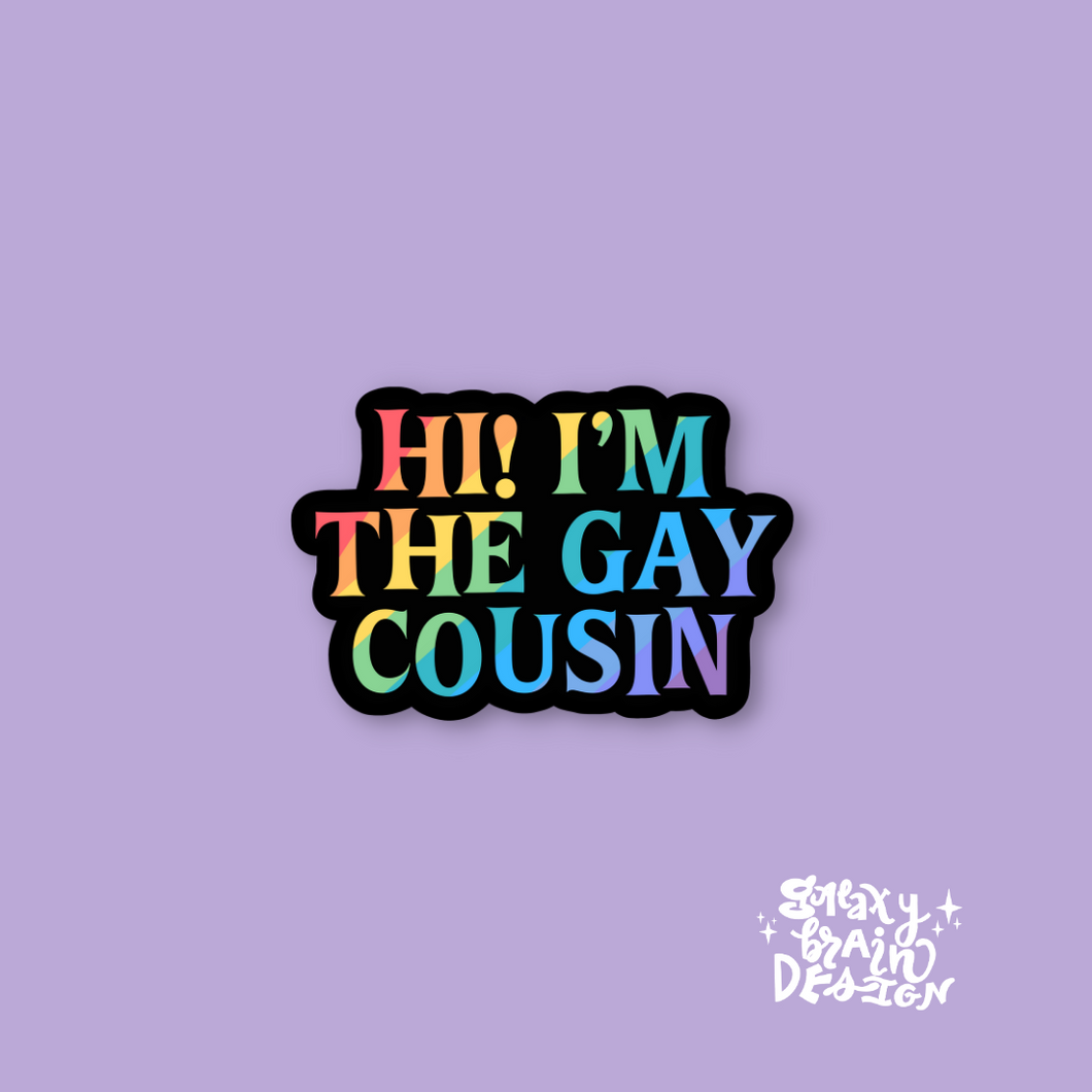 Gay Cousin Sticker