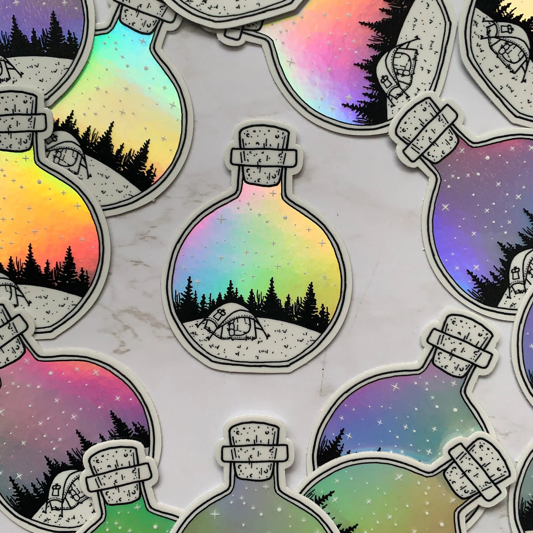 Holographic Bottle Sticker