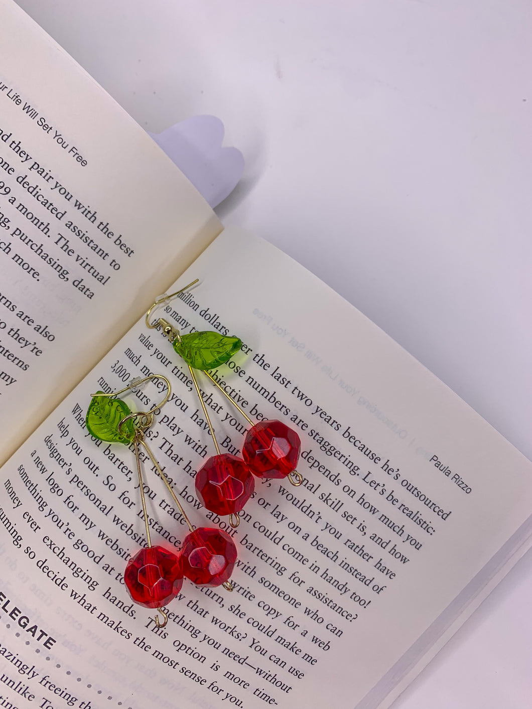 Glass Cherry Earrings