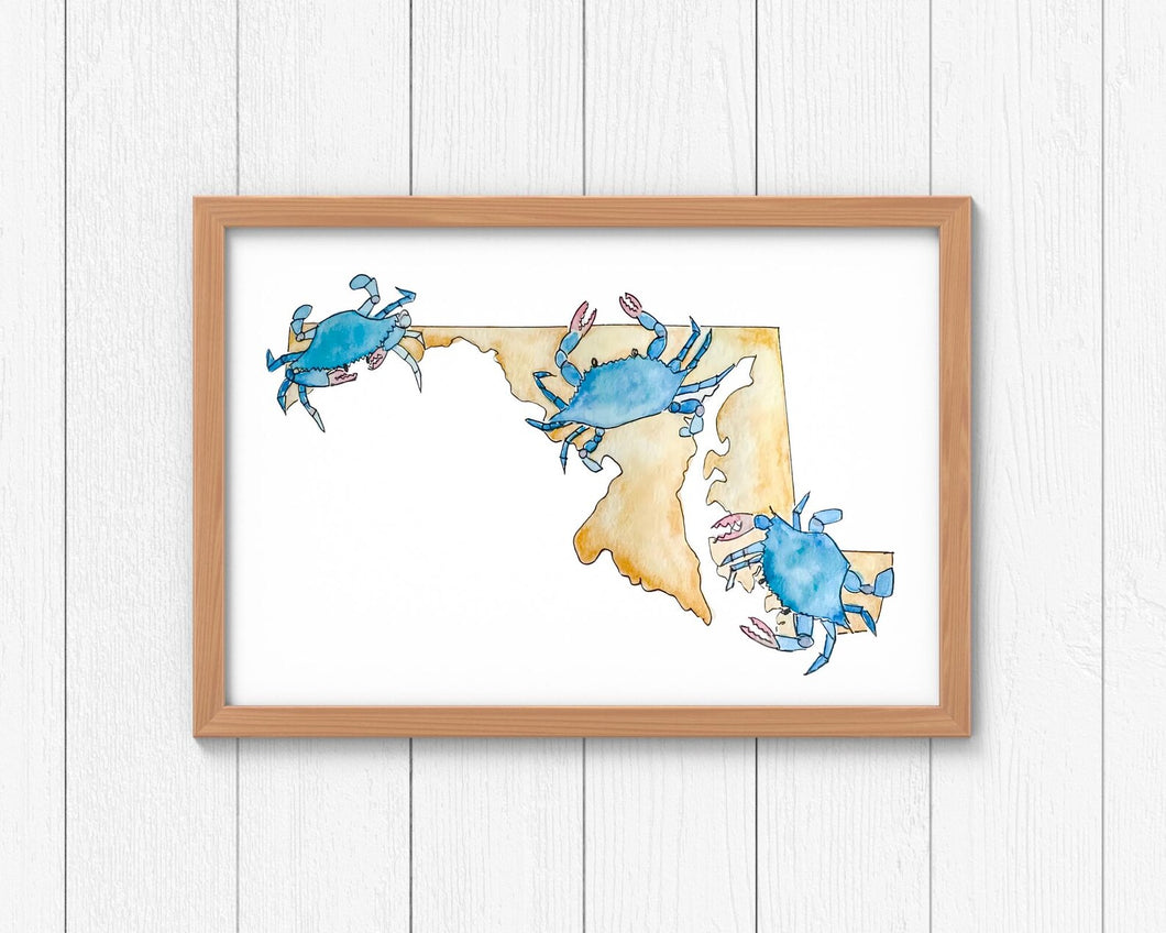 Maryland Blue - Watercolor Print