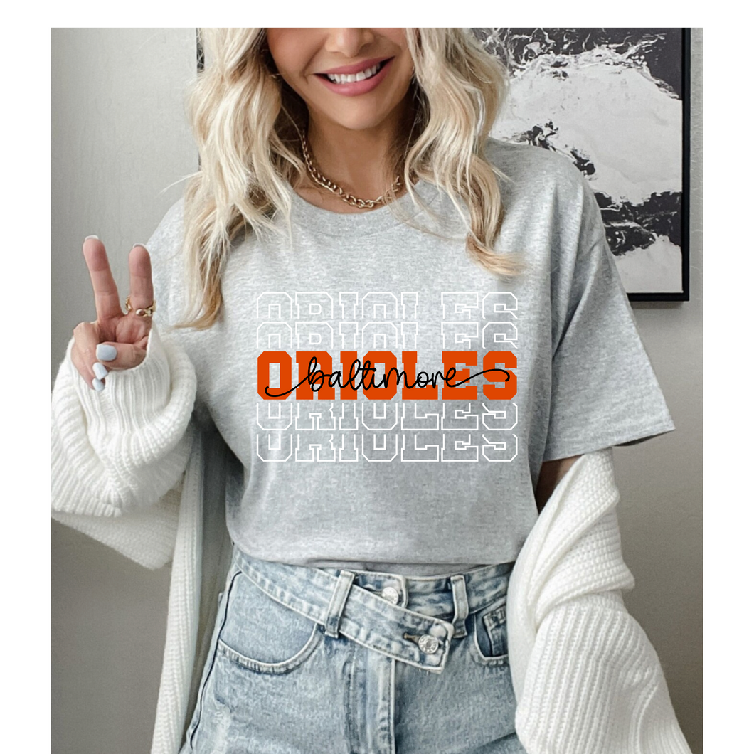 O's stack - Baltimore baseball tee- UNISEX