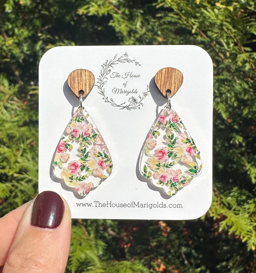 Floral Dangle Earring