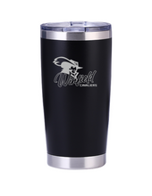 Load image into Gallery viewer, Winfield football/cheer black 20oz double walled stainless tumbler
