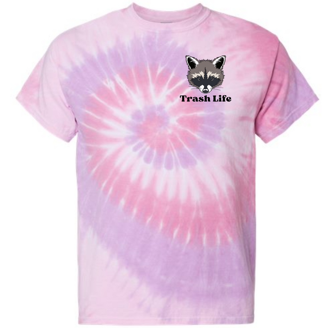 Trash Life- tie dye tee