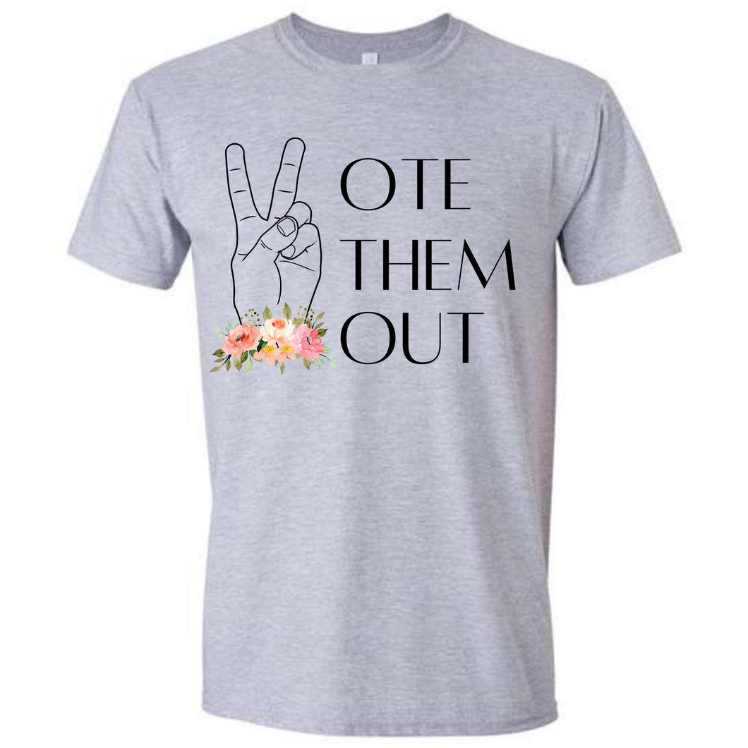Vote them out tee - heather gray