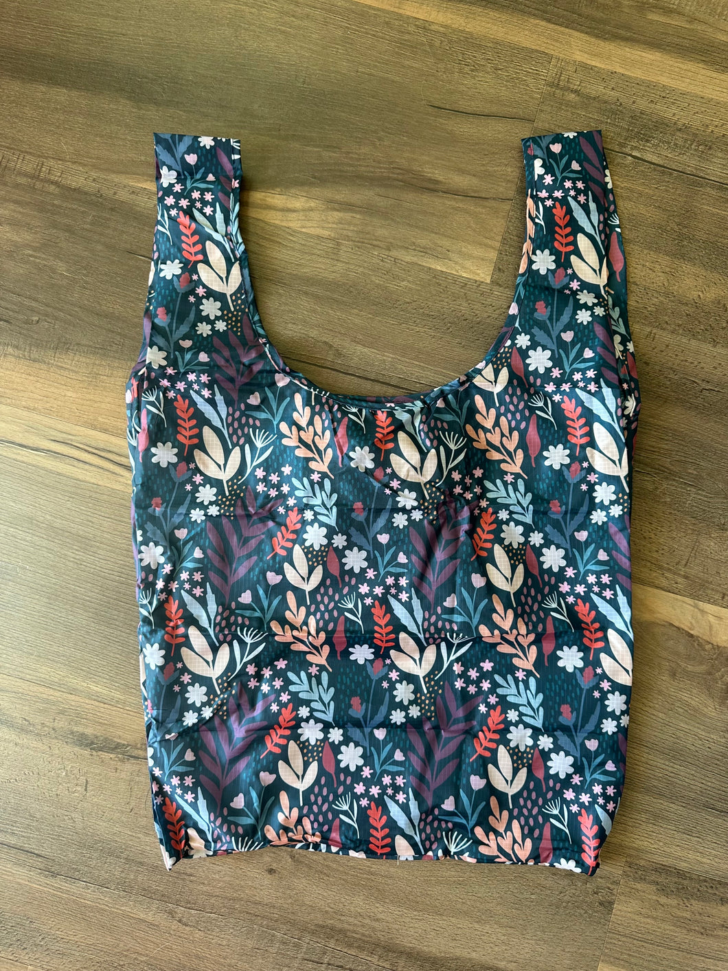Whimsical Florals Packable Tote Bag