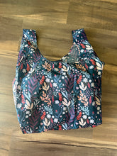 Load image into Gallery viewer, Whimsical Florals Packable Tote Bag
