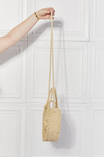 Load image into Gallery viewer, Justin Taylor Feeling Cute Rounded Rattan Handbag in Ivory
