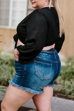 Load image into Gallery viewer, Plus Size Tie Front Crop Top
