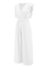 Load image into Gallery viewer, Ruffled Surplice Cap Sleeve Jumpsuit

