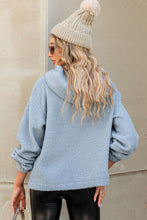 Load image into Gallery viewer, Sherpa Dropped Shoulder Long Sleeve Hoodie
