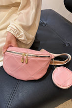 Load image into Gallery viewer, PU Leather Sling Bag with Small Purse
