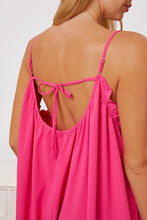 Load image into Gallery viewer, Full Size Ruffle Trim Tie Back Cami Jumpsuit with Pockets
