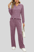 Load image into Gallery viewer, Ribbed Long Sleeve Top and Pocketed Pants Set

