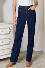 Load image into Gallery viewer, Judy Blue Full Size Raw Hem Straight Leg Jeans with Pockets
