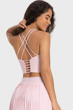 Load image into Gallery viewer, Crisscross Back Ladder Detail Sports Bra
