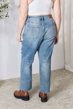 Load image into Gallery viewer, Judy Blue Full Size Distressed Raw Hem Straight Jeans

