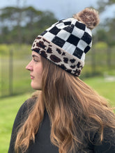 Load image into Gallery viewer, &quot;Wildly Checkered&quot; Pom Beanie
