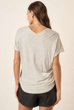 Load image into Gallery viewer, Mittoshop Striped V-Neck Short Sleeve T-Shirt
