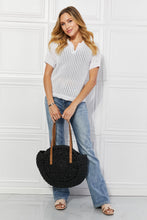 Load image into Gallery viewer, Justin Taylor C&#39;est La Vie Crochet Handbag in Black
