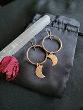 Load image into Gallery viewer, Luna Dangle  Hoops- Small
