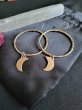 Load image into Gallery viewer, Luna Dangle Hoops- Large

