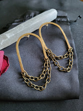 Load image into Gallery viewer, Bronze Chain Statement Earrings
