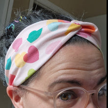 Load image into Gallery viewer, Multi Color Heart Stretch Headband
