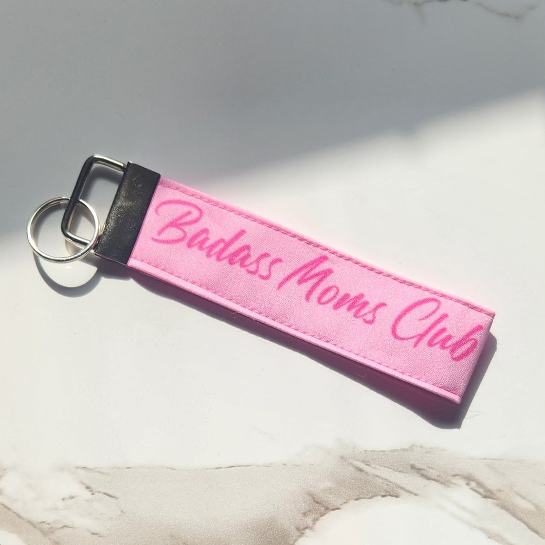 Badass Moms Club Keychain - Pink