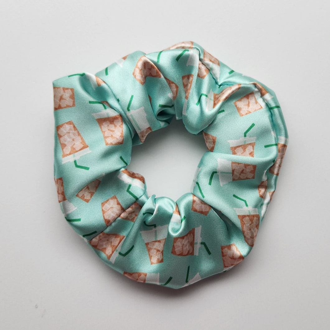 Iced Coffee Scrunchie - Aqua