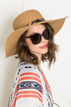 Load image into Gallery viewer, Justin Taylor Printed Belt Sunhat in Beige
