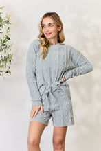 Load image into Gallery viewer, BiBi Cable Knit Drawstring Sweater Shorts
