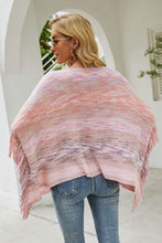 Load image into Gallery viewer, Round Neck Fringe Detail Poncho
