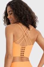 Load image into Gallery viewer, Crisscross Back Ladder Detail Sports Bra
