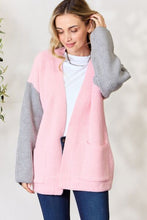 Load image into Gallery viewer, BiBi Contrast Open Front Cardigan with Pockets
