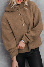 Load image into Gallery viewer, Sherpa Dropped Shoulder Long Sleeve Hoodie

