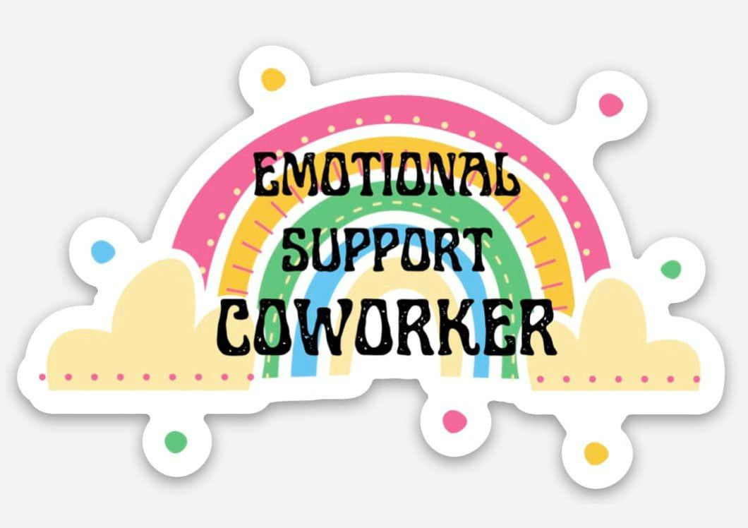 emotional support coworker sticker – Tidal Salt Co