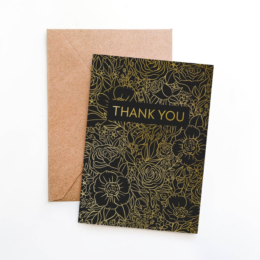 Gold Foil Thank You Card