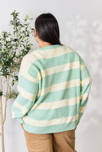 Load image into Gallery viewer, Sew In Love Full Size Contrast Striped Round Neck Sweater

