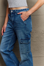 Load image into Gallery viewer, Kancan Holly High Waisted Cargo Flare Jeans
