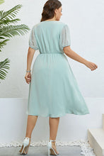 Load image into Gallery viewer, Swiss Dot Mesh Sleeve Buttoned Dress
