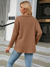 Load image into Gallery viewer, Textured Button Up Dropped Shoulder Shirt
