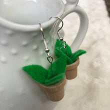 Load image into Gallery viewer, Kelly Green Planted Pot Earrings
