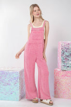 Load image into Gallery viewer, VERY J Texture Washed Wide Leg Overalls
