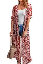 Load image into Gallery viewer, Animal Print Half Sleeve Duster Cardigan
