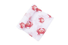 Load image into Gallery viewer, Pink Crab Swaddle Blanket
