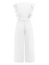 Load image into Gallery viewer, Ruffled Surplice Cap Sleeve Jumpsuit
